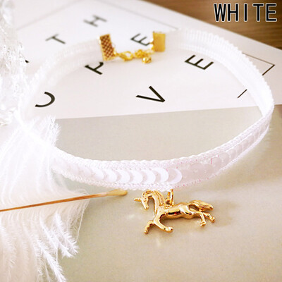 

Harajuku Contracted Sequins Cute Summer Horse Choker Necklaces Multicolor Necklace Jewelry Wholesale
