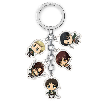

Anime Attack On Key Chain Acrylic Pendant Anime Accessories Cartoon Cosplay Anime Fans Gifts