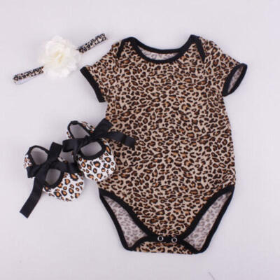 

Newborn Baby Girl Romper JumpsuitShoeHairband 3Pcs Outfits Set Clothes