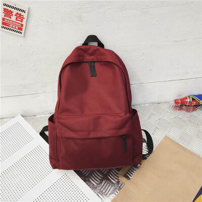 

Ins style schoolbag female Korean version of high school students double shoulder bag ancient feeling large capacity bf campus bac
