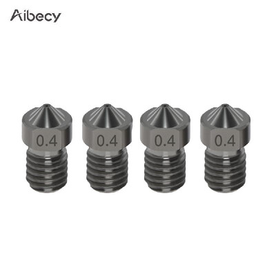 

Aibecy 4pcs Hardened Steel Nozzles V6 Nozzles 10mm for 175mm filament for 3D Printer Parts
