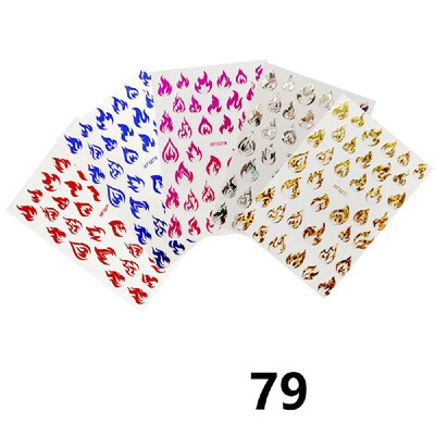 

5PcsSet Blaze Nail Sticker Fire Design Nail Foil DIY Sticker Nail Art Decal