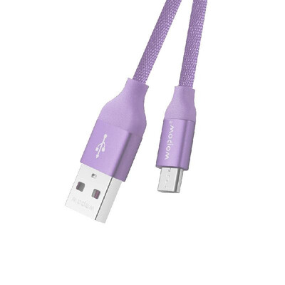 

WOPOW Android Cloth Weave Cable USB Cable Charging Transmission Two-in-one Cable LC908 Purple 1m 5pcs