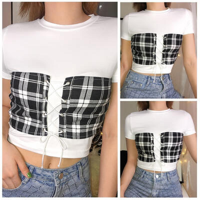 

2019 AU Women Summer Casual Blouse Bandeau Slim Club Wear Crop Tank Top T-Shirt Tee