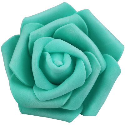 

DIY Real Touch 3D Artificial Foam Rose Head Without Stem for Wedding Party Home Decoration 50pcs Light Green