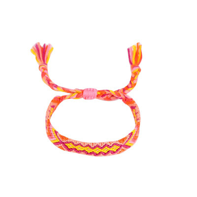 

Boho Colorful Hand Woven Cotton Rope Bracelets Multicolor Braided Handmade Friendship Bracelet Adjustable