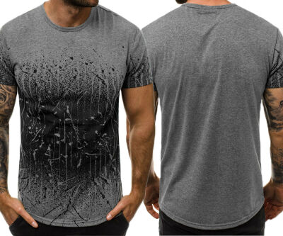 

Summer Mens T Shirt Slim Fit Casual T-shirt Tops Clothes Bodybuilding Muscle Tee