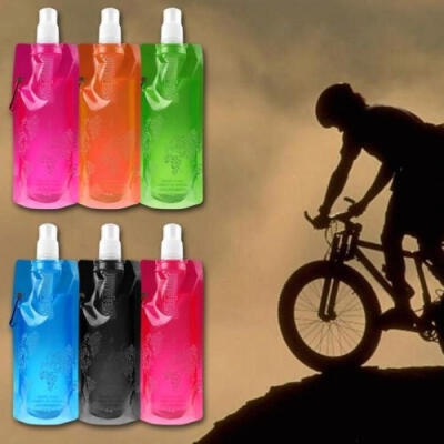 

Outdoor Portable Folding Plastic Collapsible Sports Water Bag Bottle Colorful