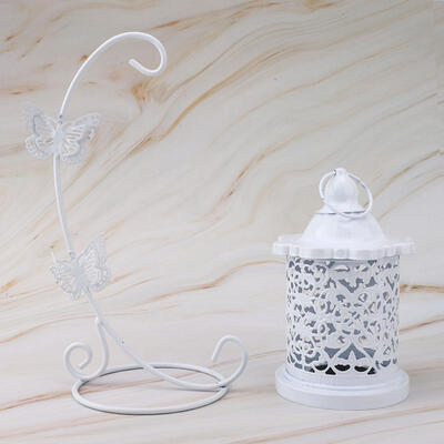 

Greensen European Metal Candlestick Wrought Iron Hollow Design Candle Holders Stand Home Decor