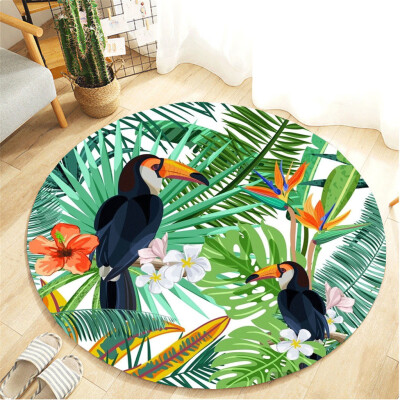 

Toponeto Tropical Plant Leaves Comfortable Living Room Childrens Room Carpet 40cm