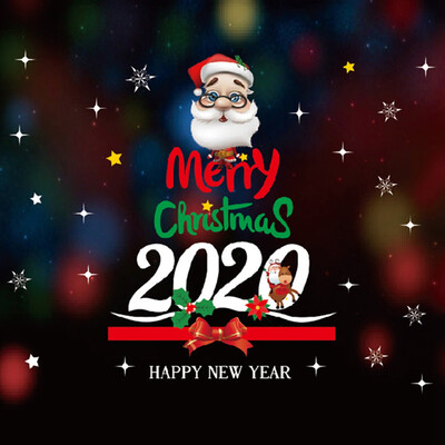 

2020 New Merry Christmas Window Shop Wall Sticker Decals Snowflake Santa Claus Home Wall Art Xmas Decor
