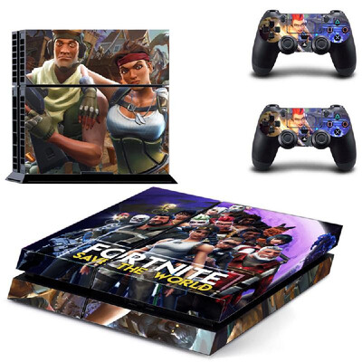 

Removable PS4 Skin Game Machine Accessories Stickers PVC Material No Air Bubbles Two Controllers Sticker