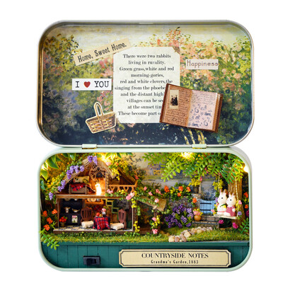 

Funny Wooden Puzzle Box Theater DIY Miniature Dollhouse Model Home Decoration Kids Toy Gift