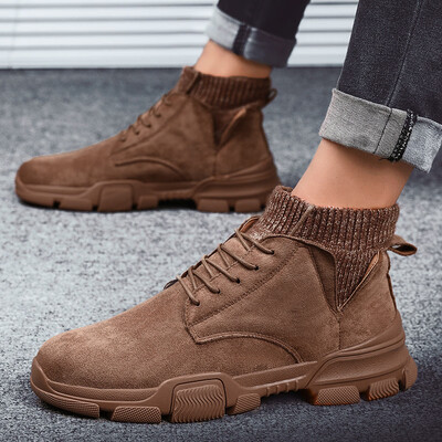 

Autumn&winter socks Martin boots desert boots high to help mens clothing tide shoes boots in the middle of the army boots