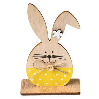 

Retro Vintage Cute Rabbit Wood Stand Rack Ornament Easter Day Home Decor