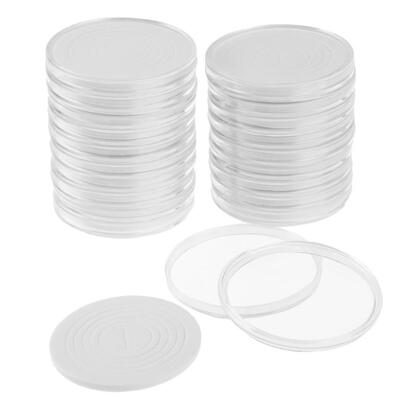 

20pcsSet Round Clear Coin Storage Container Box Commemorative Coin Holder