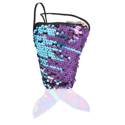 

Fish Tail Sequins Coin Purse Kid Girls Crossbody Bags Shoulder Money Wallet
