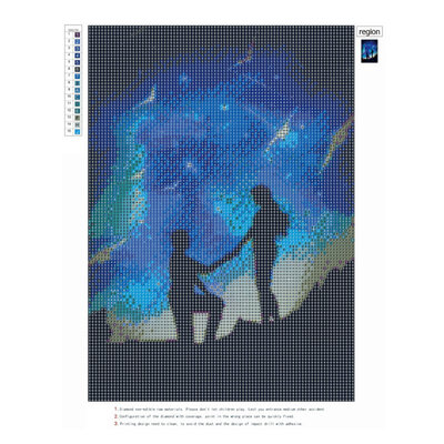 

30x40cm Full 3D Diamond Moon Lover Painting By Number Kits Cross Stitch DIY Craft Decor Diamond Drawing Calligraphy Wall Sticker