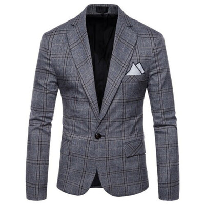 

Mens Fashion One Button Slim Fit Casual Business Suit Dress Blazer Coat Jacket