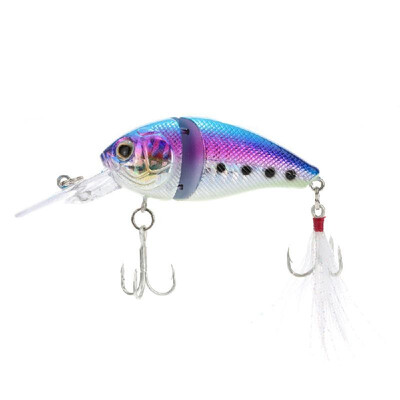 

85cm 15g 2-Jointed Fishing Life-like Hard Lure Chubby Fatty Crank Bait Tackle with Treble Hooks Feather