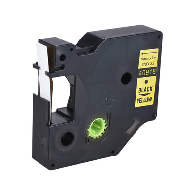 

Label Tape Black on White Laminated Tape Compatible for Dymo Label Printer 9mm 7m