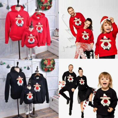 

Family Matching Mom Kid Christmas Sweater Sweatshirt Pullover Tops Jumper Blouse