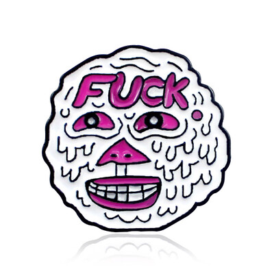

Funny Sweating Awkward Expression Brooches Jeans T-shirt Handbag Cartoon Animal Alloy Brooch Metal Badges on Backpack