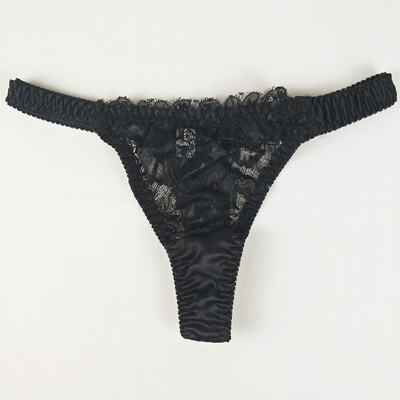 

Women Silk Sexy Low Waist Breathable Comfortable Lace Triangle Brief Underpants