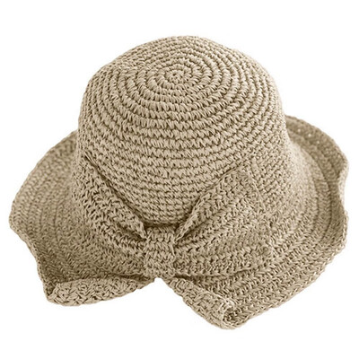 

Straw Hat Female Summer Butterfly Wide Side Beach Hat Sunscreen Collapsible Sun Hat7 Color