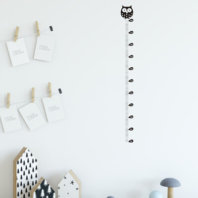 

〖Follure〗Owl Kids Height Chart Wall Sticker Home Decor Cartoon Animal Height Ruler