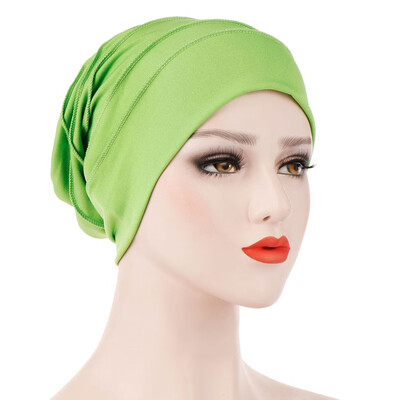

Muslim Women Cancer Elastic Hat Hair Loss Cap Chemo Turban Cover Headwear Beanie