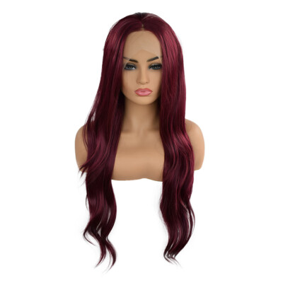 

〖Follure〗Curly Wig Glueless Lace Wigs Purple Women Indian Remy Human Hair Lace Front