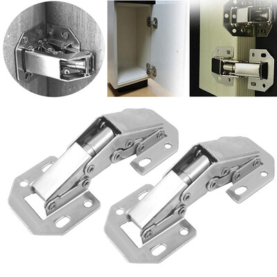

Siaonvr 4 inch Concealed Cabinet Spring Door Hinge Without Drilling Hinge Furniture