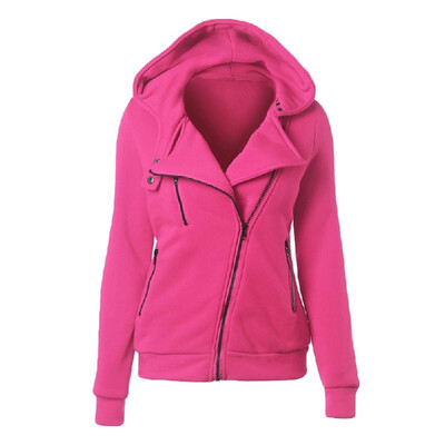 

New Women Hoodies Sweatshirt Autumn Winter Long Sleeve Zipper Hooded Coat Outerwear Warm Tracksuit Streetwear