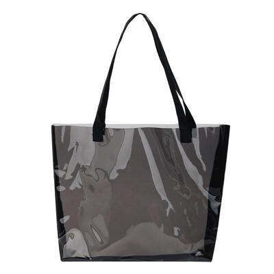 

Clear PVC Transparent Shopping Bag Shoulder Handbag Women Tote Travel Bags