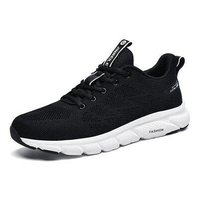 

Mens shoes comfortable mens sports shoes daily wild casual tide shoes lightweight breathable flying woven running shoes