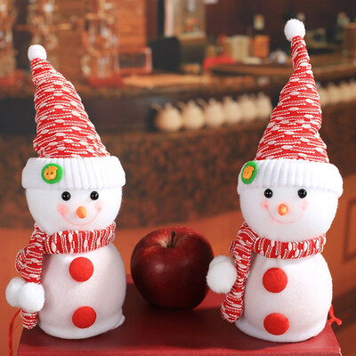 

Christmas Eve Snowman Doll Apple Bag Christmas Tree Ornaments Desktop Decoration Christmas Gifts Christmas Decoration