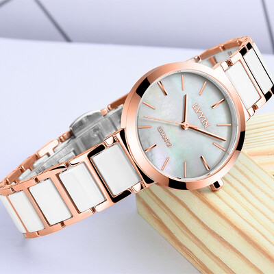 

Authentic green ceramic watches female students Korean version of simple ladies waterproof quartz watches fashion casual womens w