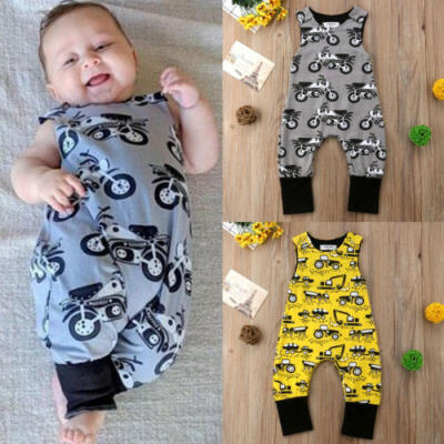 

Canis Newborn Baby Boy Girl Motorcycle Cartoon Romper Bodysuit Jumpsuit Outfits