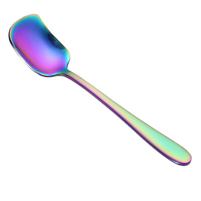 

Gobestart Colorful Spoon Handle Spoons Flatware Ice Cream Drinking Tools Kitchen Gadget BK