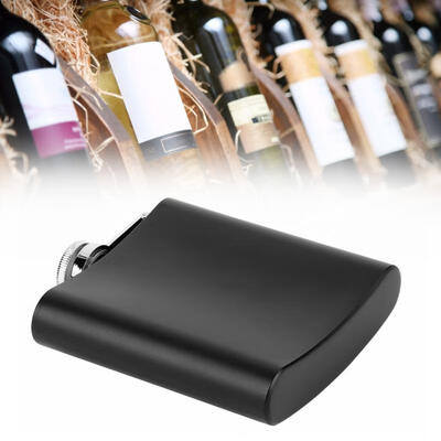 

Greensen Black High Quality Portable Stainless Steel U-shaped Alcohol Whiskey Flask Bottle