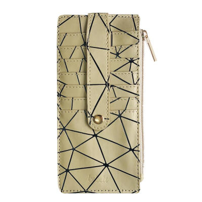 

Geometric Print Card Holder Women PU Leather Coin Purse Long Clutch Wallet