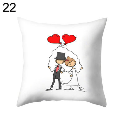 

Love Wedding Bride Groom Pillow Case Cushion Cover Sofa Car Bedroom Decoration