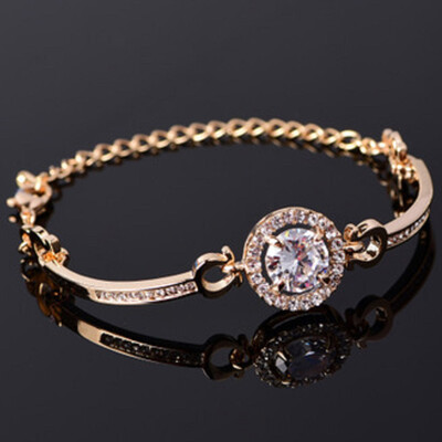 

Fashion Shiny Crystal Eight Hearts Eight Arrows Zircon Bracelet Simple Style Hand Chain Unisex Pair Bracelet Jewellery Hot Gift