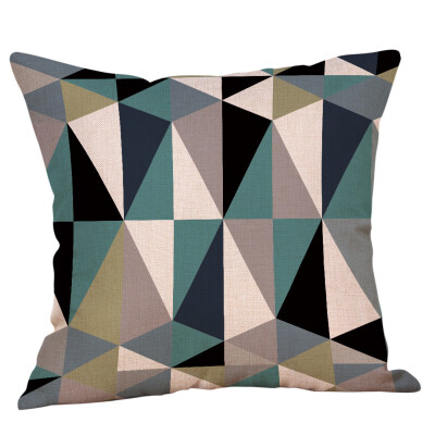 

〖Follure〗Geometric Printed Cotton Linen Throw Pillow Cases Sofa Cushion Cover Home Decor