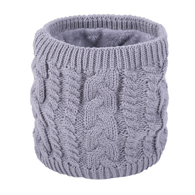 

Unisex Winter Men Women Crochet knitted Ring Scarf Fleece Thicken Neckerchief Neck Warmer Circle Scarves