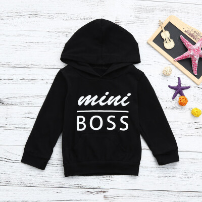 

Toddler Kids Baby Boys Hooded Sweatshirts Infant Letter Blouse Hoodies Tops