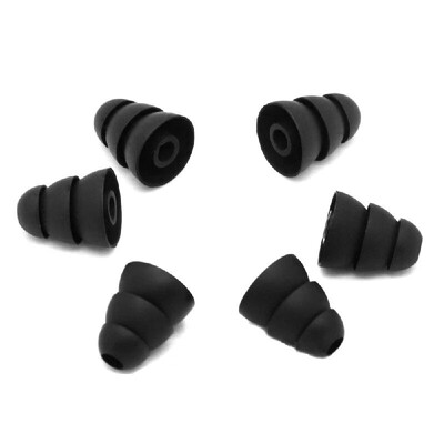 

3 Pairs 6 PCS Three Layer Silicone In-Ear Earphone Covers Cap Replacement Earbud Bud Tips Earbuds eartips Earplug Ear Pads Cushion