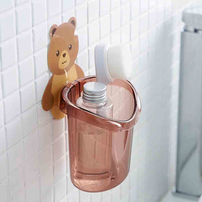 

Gobestart Home Bathroom Toothbrush Holder Wall Mount Suction Cup Toothpaste Storage Rack