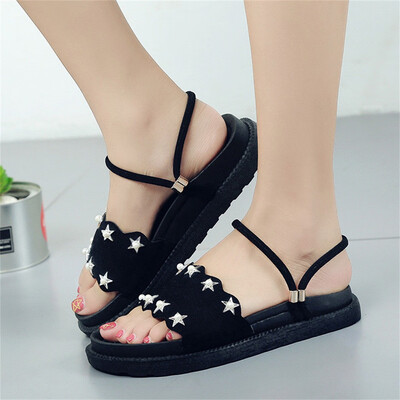 

Rose Women Star Glitter Sandals Summer Shoes Fashion Leisure Gladiator Med Shoes